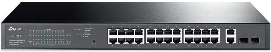 TP-Link Easy Smart switch TL-SG1428PE (26xGbE, 2xSFP, 24xPoE+, 250W)