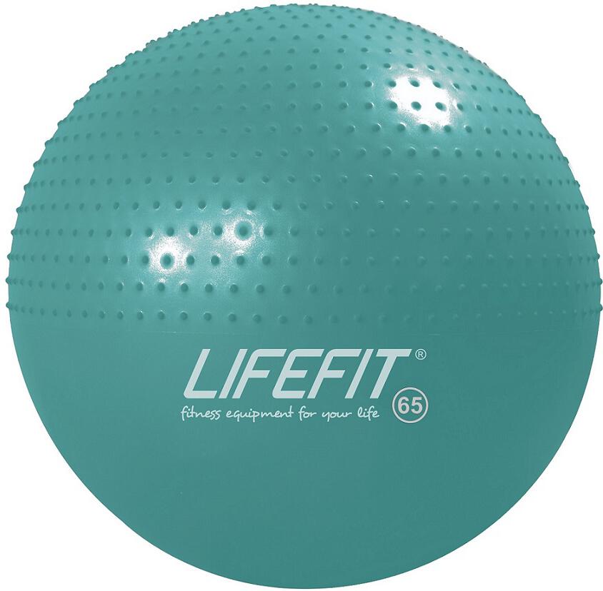 Gymnastický masážní míč LIFEFIT® MASSAGE BALL 65 cm, tyrkysový