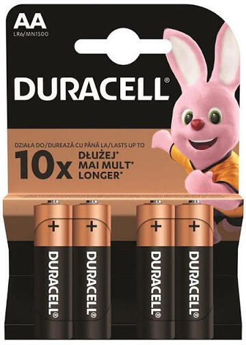 Alkalická baterie Duracell AA 4ks