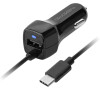 Adaptér do auta GoGEN integrovaný kabel (micro USB), 1x USB, 2,1A - černý