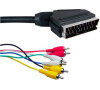Kabel GoGEN SCART/6x CINCH, 1,5m - černý