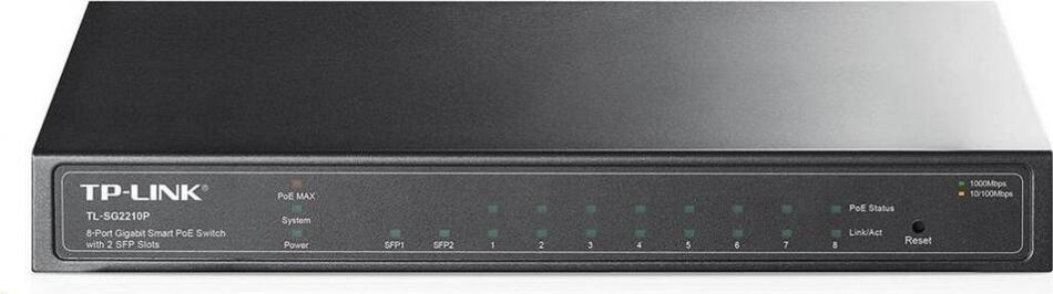 TP-Link TL-SG2210P 8xGb 61W POE Smart switch,2xSFP Omada SDN