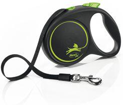 Vodítko FLEXI Black Design M pásek 5m/25kg zelená