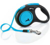 Vodítko FLEXI Neon New S pásek 5m/15kg černá/modrá