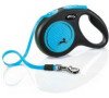 Vodítko FLEXI Neon New M pásek 5m/25kg černá/modrá