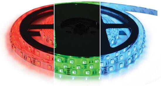 LED pásek 12V 5050 60LED/m IP20 max. 12W/m RGB (cívka 5m) GETI