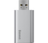 Baseus USB Flash Drive 64GB with USB charger for laptop, computer and car (silver)