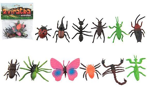 Teddies Hmyz/zvířátko mini plast 4-8cm 12 ks v sáčku
