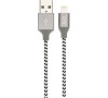 Epico BRAIDED LIGHTNING CABLE 1.8m - černá/bílá (MFi)