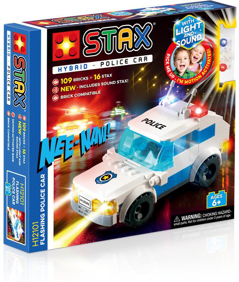 Stavebnice IMMAX LIGHT STAX HYBRID Flashing Police Car
