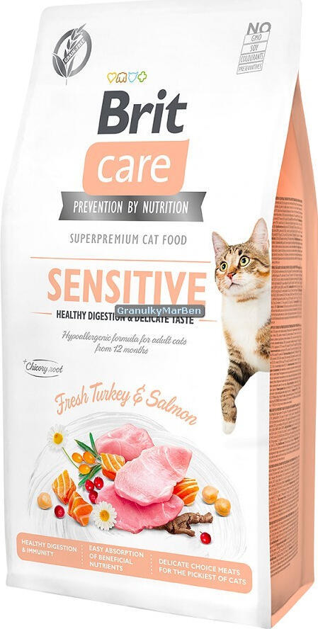 Granule pro kočky Brit Care Grain Free Sensitive Healthy Digestion & Delicate Taste, 7kg