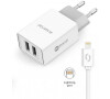 ALI CN 2,4A,2xUSB,SM.IC,IPH,bílá CHA0036