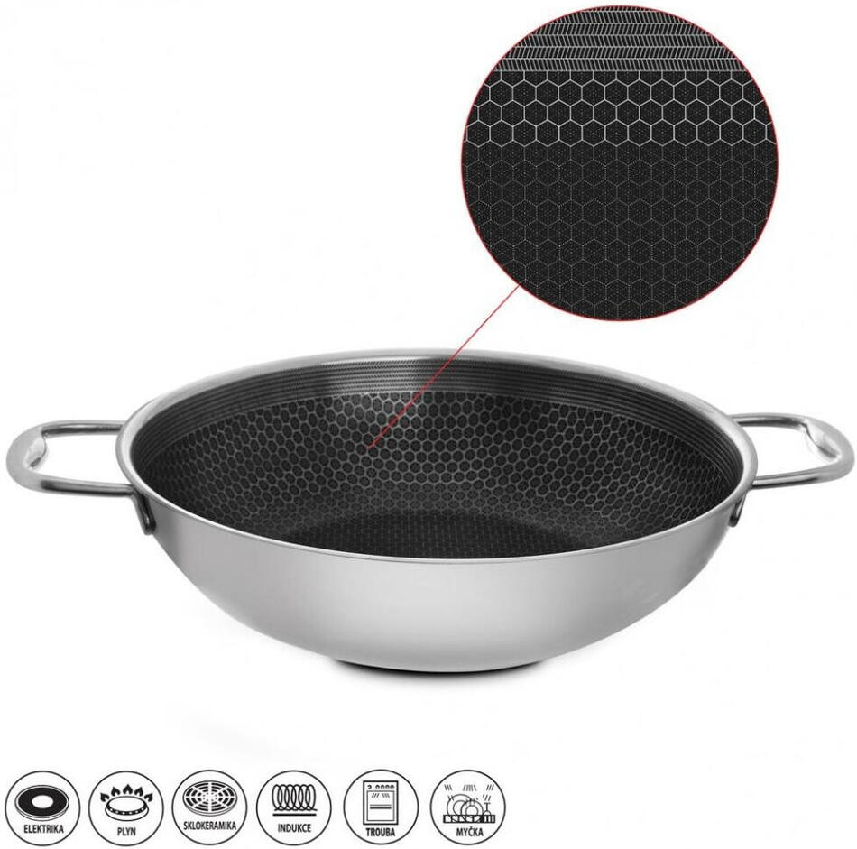 Pánev COOKCELL Wok pr. 28 cm Orion