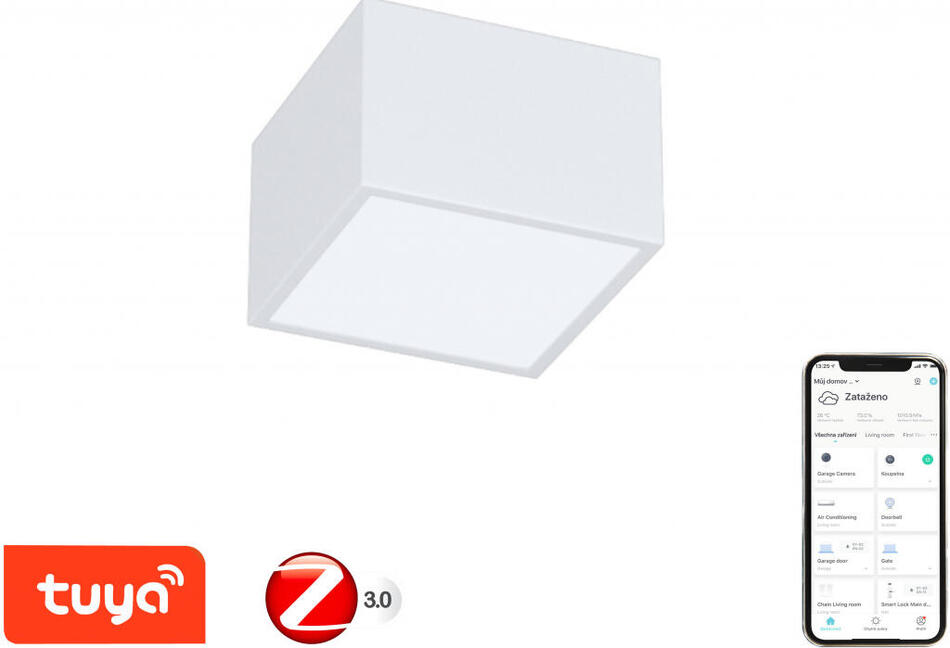 Smart stropní svítidlo Immax NEO CANTO 07072L-15 Zigbee 3.0 15x15cm 12W, bílé