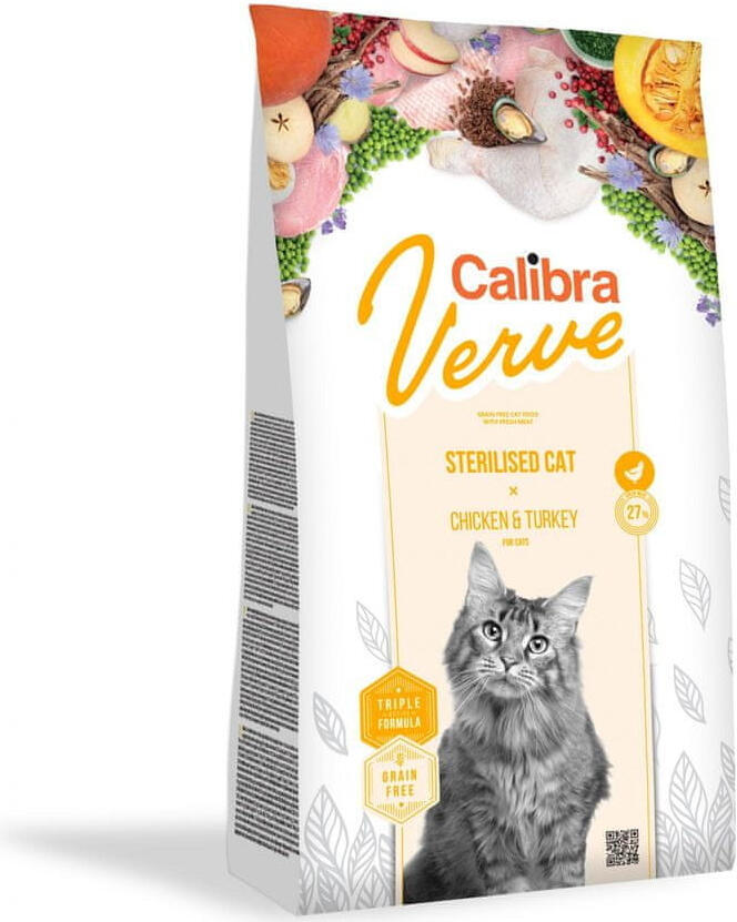 Granule pro kočky Calibra Verve GF Sterilised Chicken&Turkey, 3,5kg