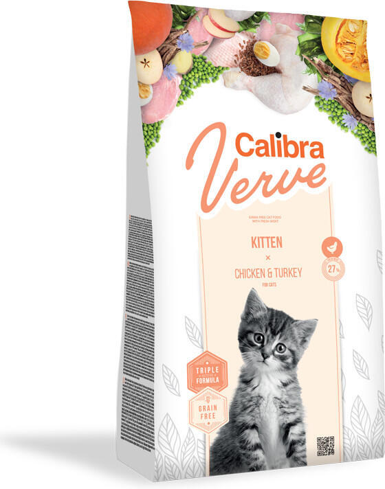 Granule pro kočky Calibra Verve GF Kitten Chicken&Turkey, 3,5kg