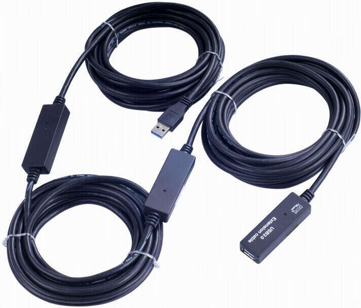 PremiumCord USB 3.0 repeater a prodlužovací kabel A/M-A/F 20m (ku3rep20)