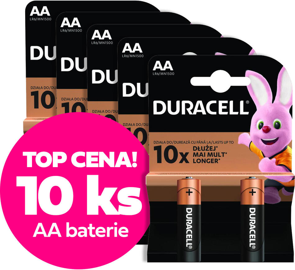 VÝHODNÝ SET 10ks AA baterií DURACELL