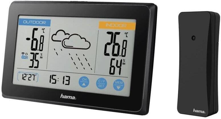 HAMA meteostanice Touch/ černá (186314)