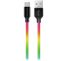 Colorway Datový Kabel Usb / Usb-C/ 1m/ 2.4A/ Multicolor (CW-CBUC018-MC)