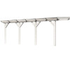 Dřevěná pergola KARIBU CLASSIC 1C bílá / čirý PC 10 mm