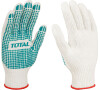 Rukavice pletené bílé, vel. 10 (XL) TOTAL TOOLS