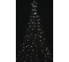 LED vánoční kovový strom, 180cm, venkovní, stud. bílá, čas.