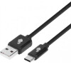 TB Touch USB - USB-C kabel 1,5m, černý, oplétaný (AKTBXKUCSBA150B)