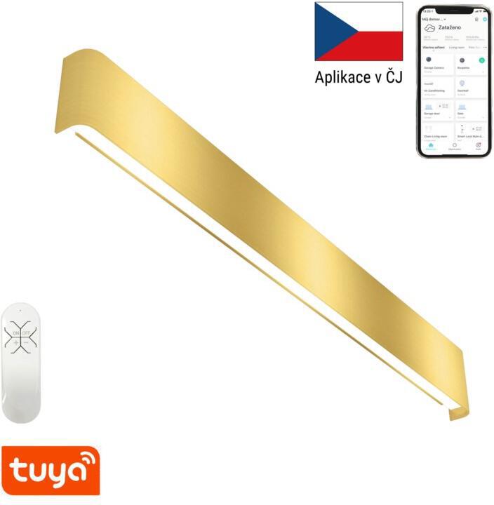 Smart nástěnné svítidlo Immax NEO LÍNEA 07137-G Zigbee 3.0 76cm 40W, zlaté