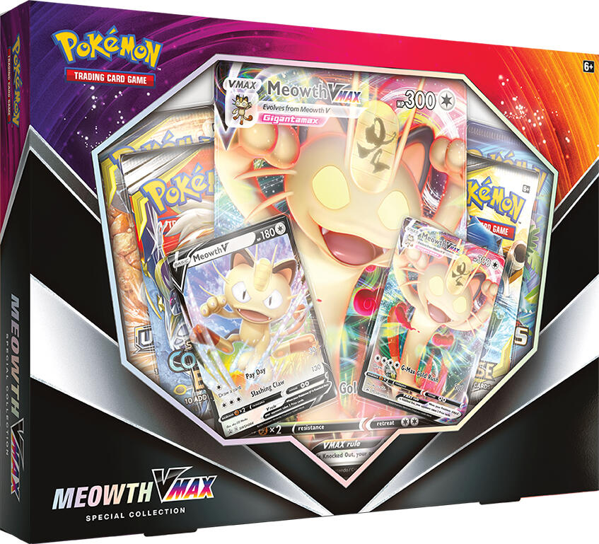 Pokémon TCG Meowth VMAX Box