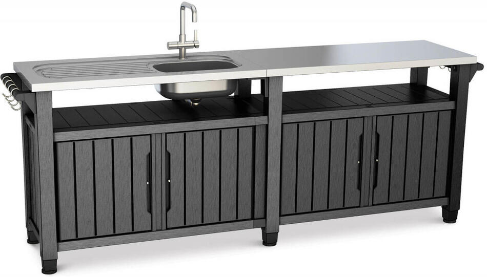 Grilovací stolek Keter UNITY Chef 415 L grafitový
