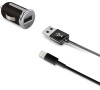 Set CELLY Turbo autonabíječky s USB konektorem a Lightning kabelu, 2,4 A, černá