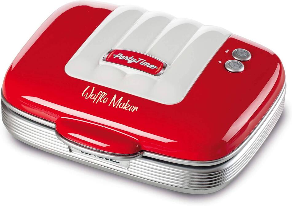 Ariete Party Time Waffle Maker 1973, červený