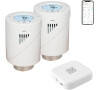 2x Immax NEO Smart Termostatická hlavice Zigbee + Smart NEO BRIDGE PRO v2