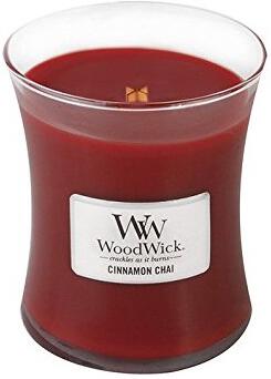 WoodWick Cinnamon Chai vonná svíčka s dřevěným knotem 85 g