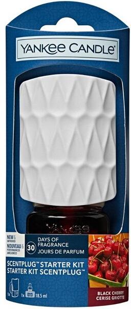 Aroma difuzér Yankee Candle ScentPlug Organic Pattern a náplň Black Cherry