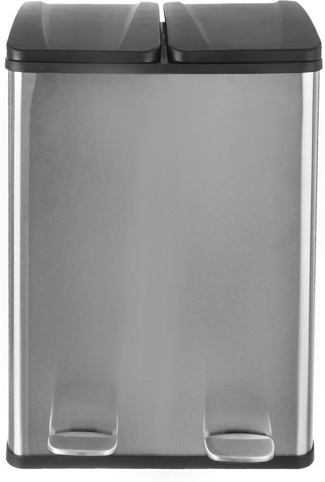 Odpadkový koš na tříděný odpad Orion Duo nerez, 2x30 l