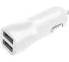Autonabíječka FIXED s 2xUSB výstupem, 15W Smart Rapid Charge, bílá