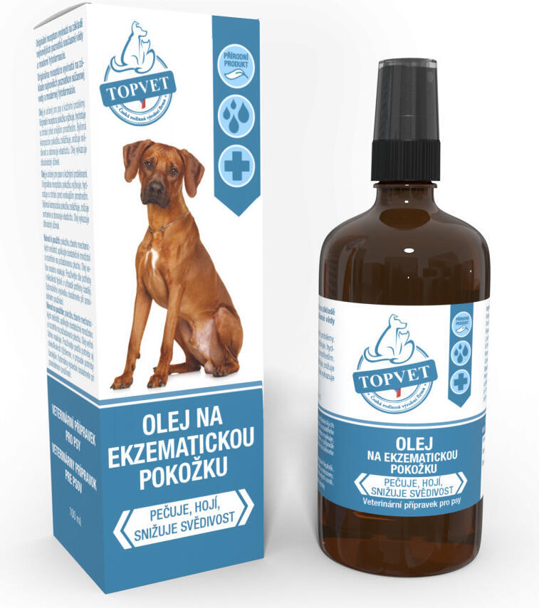 Olej na ekzematickou pokožku pro psy TOPVET 100ml