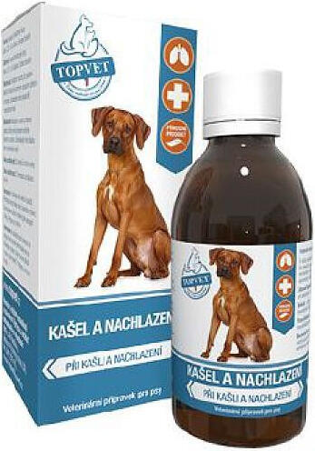 Sirup pro psy TOPVET Kašel a nachlazení, 200ml