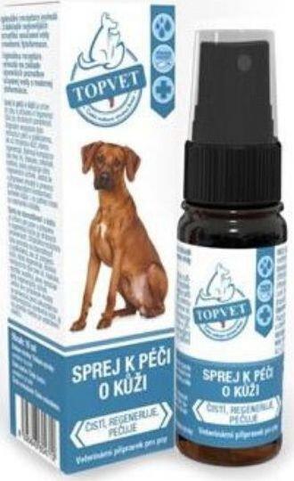 Sprej k péči o kůži pro psy TOPVET 10ml
