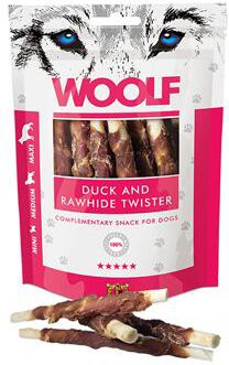 WOOLF Classic poch. Duck and Rawhide Twister 100g
