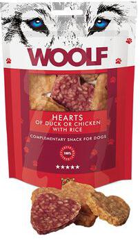 WOOLF Classic poch. Hearts of Duck,Chick.with Rice100g