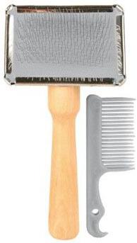 Kartáč dřevěný s drátky finišák kočka 13/6cm Trixie
