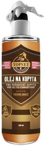 Olej na kopyta - pro poškozené kopyto TOPVET 250ml
