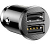 Baseus grain duální inteligentí USB nabíječ do vozidla 5V 3.1A (black)