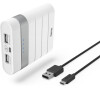 Hama Soft Touch powerbanka, 10400 mAh, bílá