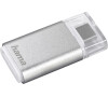 Hama čtečka karet USB 3.1 typ C, OTG , microSD, stříbrná