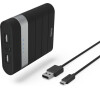 Hama Soft Touch powerbanka, 10400 mAh, černá
