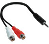 Hama 3.5 mm Stereo Jack Plug Adapter Cable - 2x RCA (phono) Jacks, 0.15 m